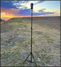 Field sensor deployed at dusk